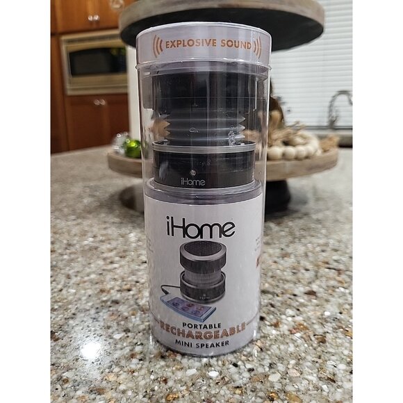 iHome Crystal Tunes Mini Speaker iPod Explosive Sound Portable Rechargeable NEW - Picture 1 of 2